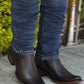 Men's Coffee Narrow Square Toe Cowboy Boots